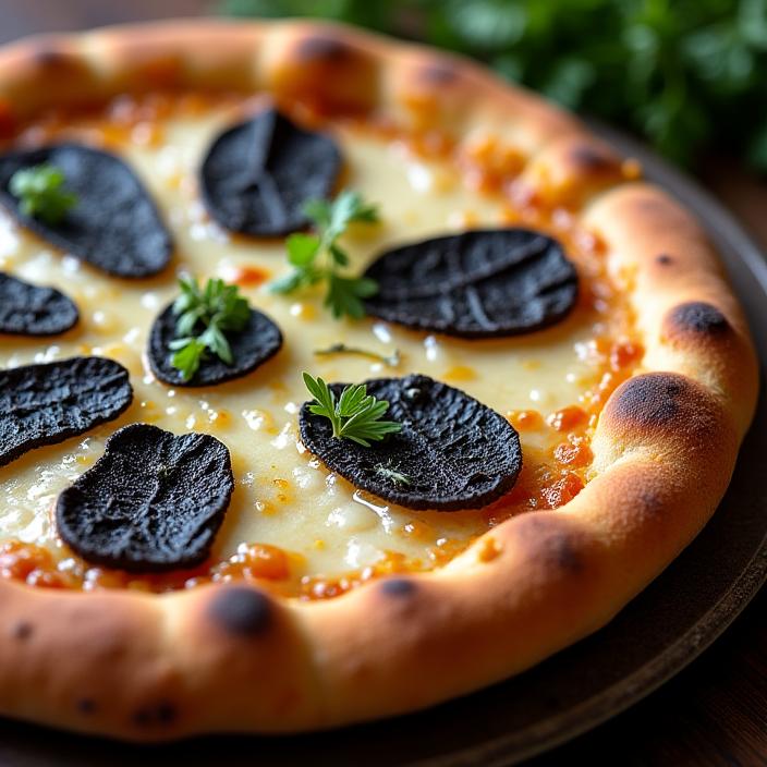 Pizza gourmet à la truffe et au parmesan